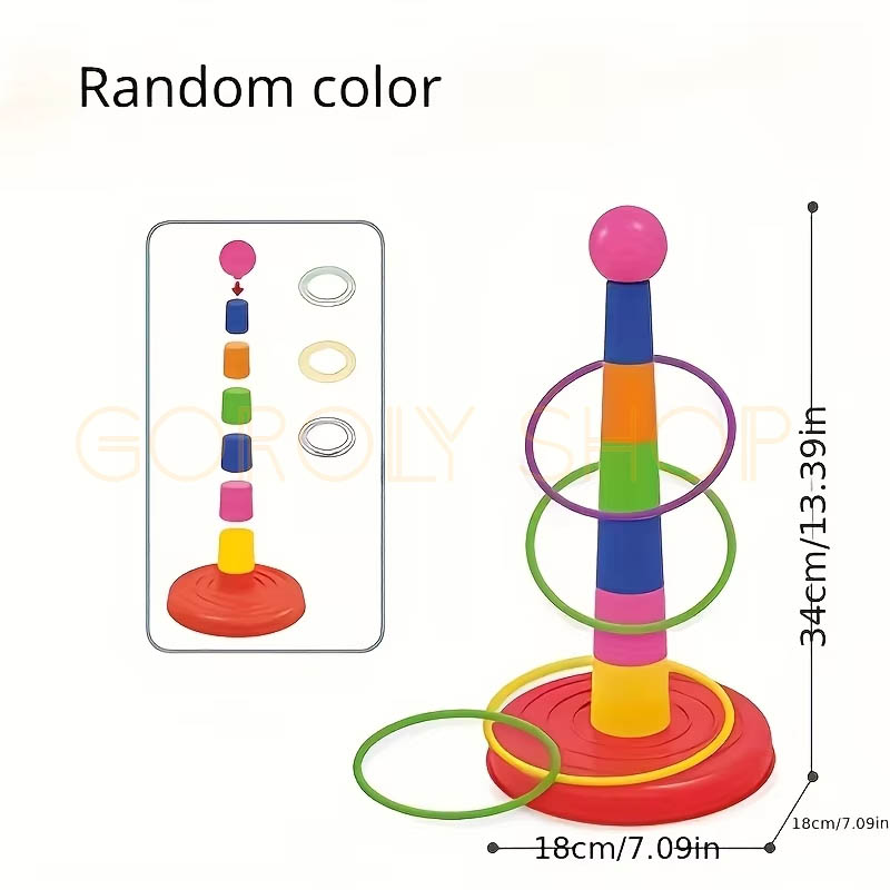 Ring Toss Game for Kids 2–5 Years | Rainbow Ring Game Toy for Indoor & Outdoor Play | Physical Activity, Balancing & Sensory Toy for Toddlers, Autism Therapy & Party Games by Sample Brand - Autism Care Shop Ring Toss Game for Kids 2–5 Years | Rainbow Ring Game Toy for Indoor & Outdoor Play | Physical Activity, Balancing & Sensory Toy for Toddlers, Autism Therapy & Party Games by Sample Brand - Autism Care Shop