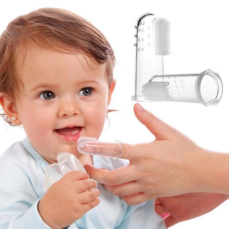 Baby Silicone Finger Toothbrush Set – Infant Gum & Teeth Cleaning Brush with Storage Case (0–24 Months) thumbnail 2