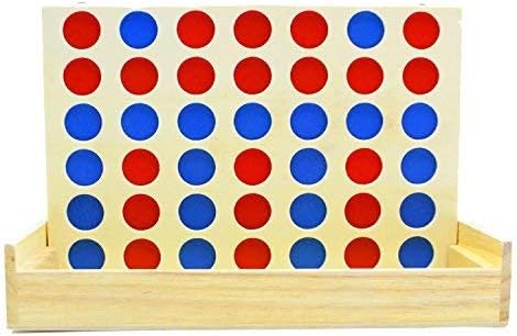 4 in a Row Wooden Board Game Foldable Line Up  Educational Toy For Kids  thumbnail 6