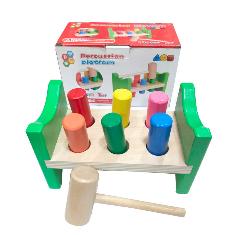 Wooden Percussion Platform Pounding Bench (Montessori Educational Toy) thumbnail 3