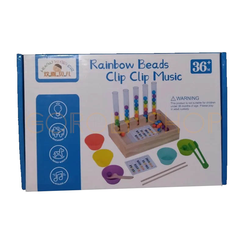 Rainbow Beads Clip Clip Music educational toy set, Rainbow Beads Clip Clip Music educational toy set,