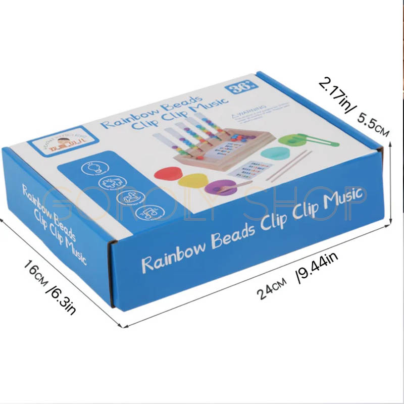 Rainbow Beads Clip Clip Music educational toy set, thumbnail 2