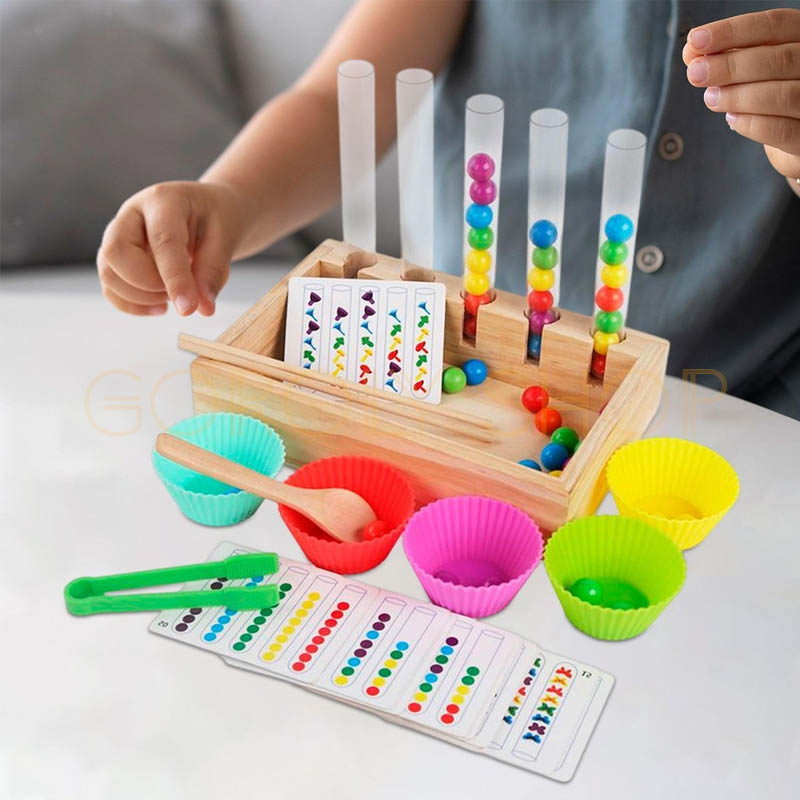Rainbow Beads Clip Clip Music educational toy set, thumbnail 3