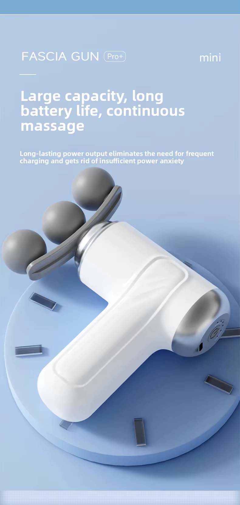 Fascia Gun Light Age 3-Head Deep Tissue Massage Gun thumbnail 3