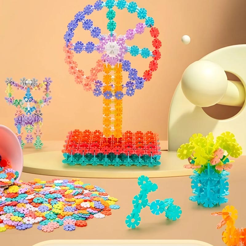 Plastic Snowflake Building Blocks for Toddlers specification 1